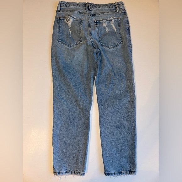 Good American Women’s Straight Leg Size 4 / 27 High Rise Frayed Hem Distressed - Picture 7 of 9